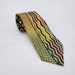 Gianni Versace 100% Silk Tie 1980's Geometric